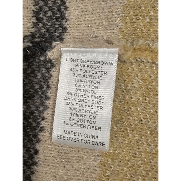 Fortune & Ivy Cardigan Sweater Striped Long Sleeve Open Size L - Picture 12 of 13